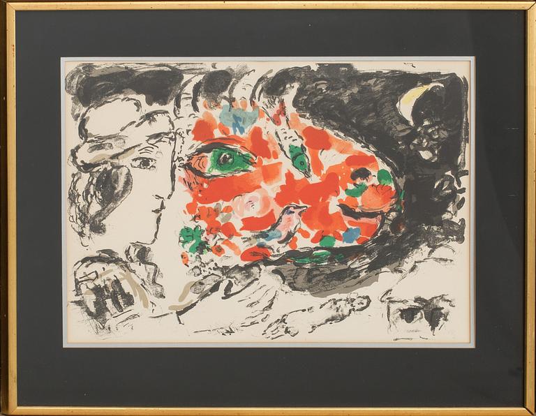 MARC CHAGALL, färglitografi, ej signerad.