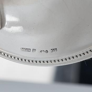 Ljusstakar, 4 st, silver, MGAB, Uppsala 1957.