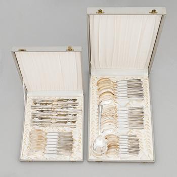 Holger Rasmussen, A 41-piece set of 'Margit' silver cutlery, Hämeenlinna ja Helsinki 1964-68.