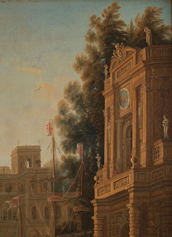 Claude Lorrain After, Port scene with the Villa Medici.