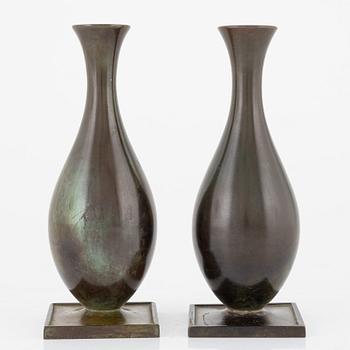 A pair of vases, GAB, Stockholm, 1930's.