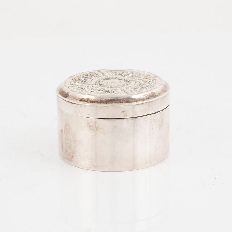 A Swedish Silver Box, mark of Jacob Richard Borg, Gävle, active 1815-58.
