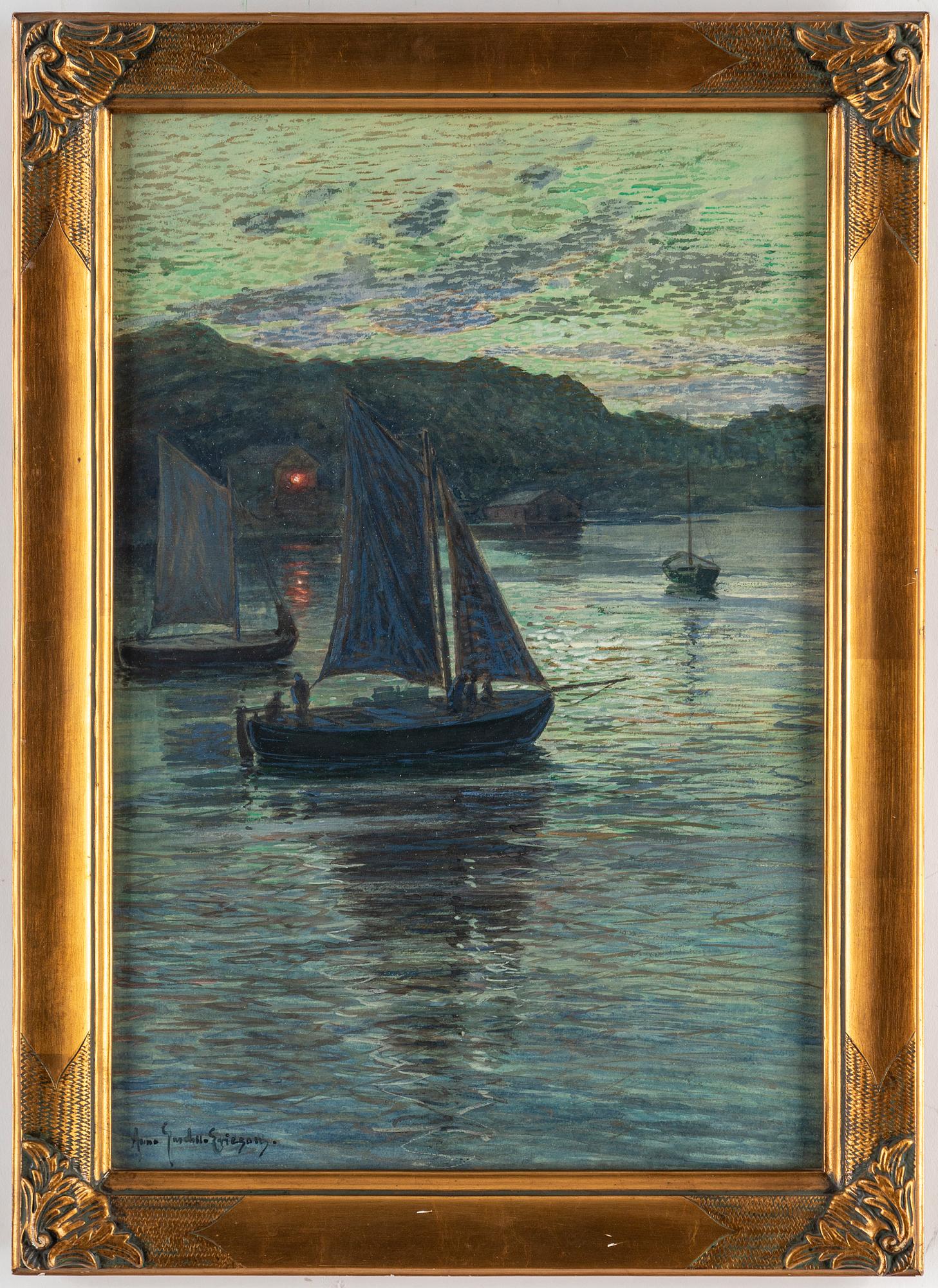 ANNA GARDELL-ERICSON, akvarell på papper, signerad Anna Gardell-Ericson.