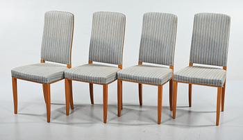 STOLAR, 4 st, "Gustavus", Carl Malmsten, Åfors Möbelfabrik, 1900-talets andra hälft.