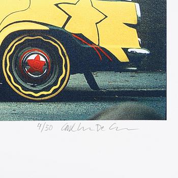 Carl Johan De Geer, färglitografi, signerad 4/50.