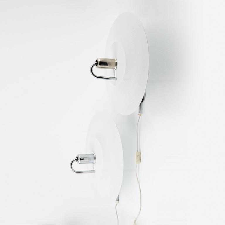 Börge Lindau & Bo Lindekrantz, vägglampor, ett par, "Zero", sent 1900-tal.