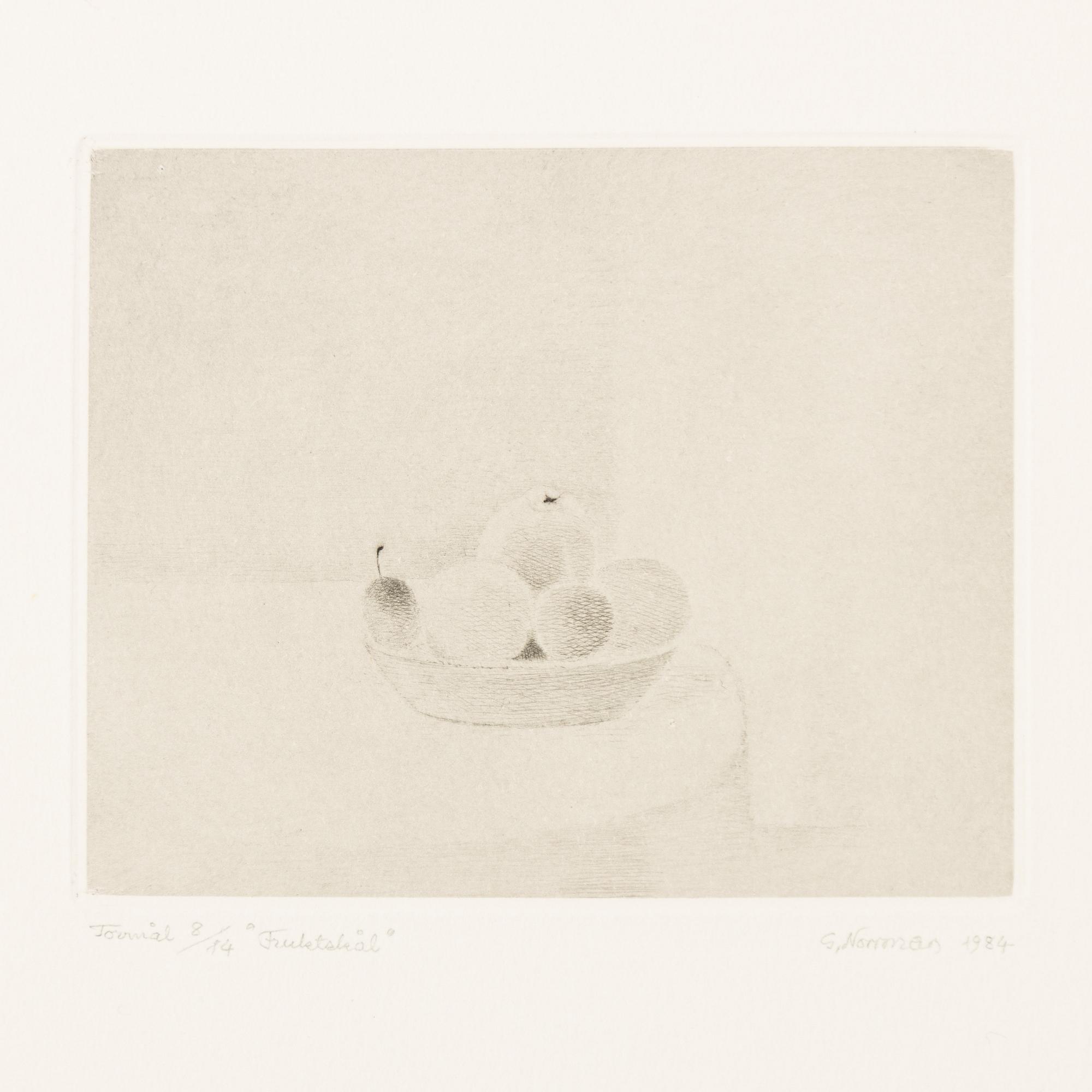 Gunnar Norrman, Drypoint etchings, 9, signed and numbered.