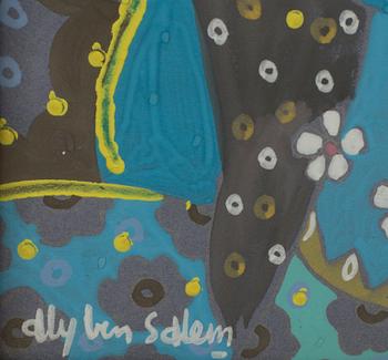 ALY BEN SALEM, gouache signerad.