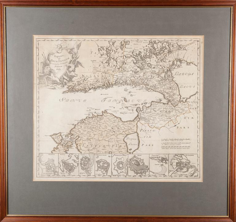 KARTTA, Regiones ad Sinum Finnicum, 1742.