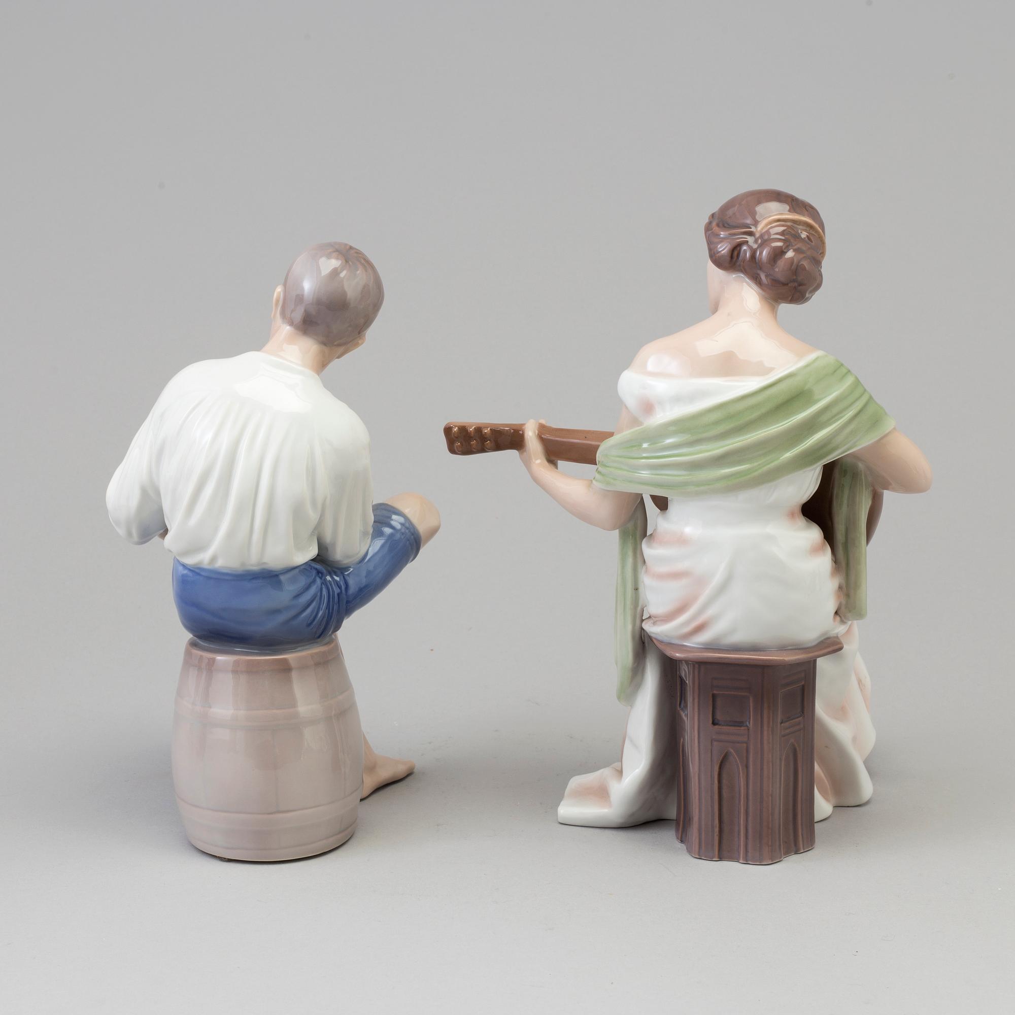 Two Bing & Gröndahl porcelain figure, Denmark, second half of the 20th century.
