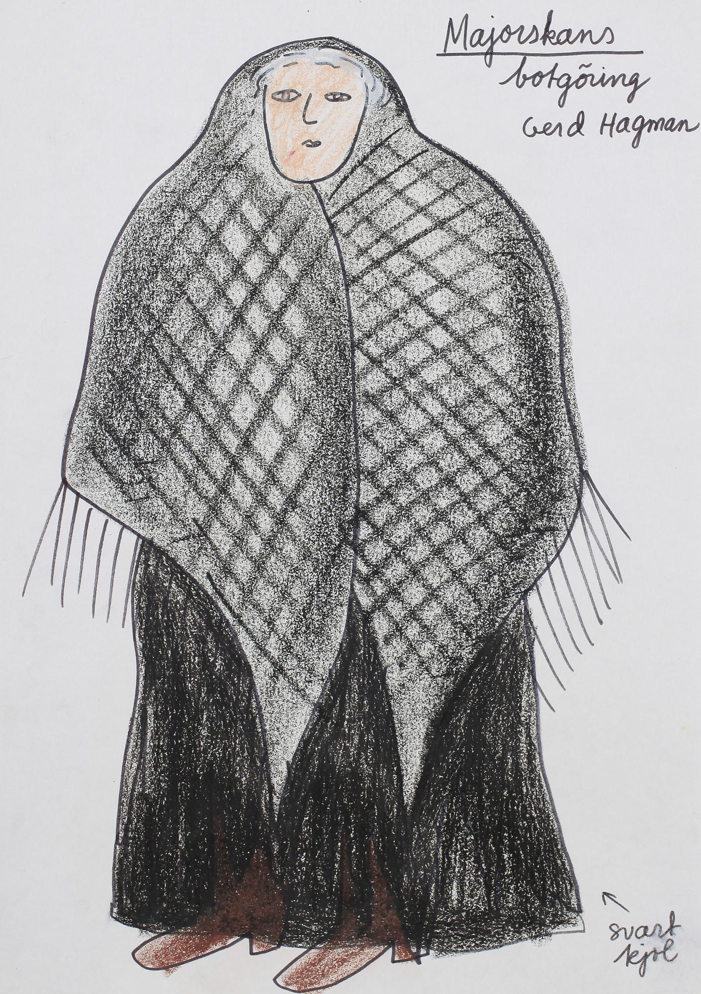MARIE LOUISE DE GEER-BERGENSTRÅHLE, 12 st,  blandteknik, ej signerade, 1970-tal.