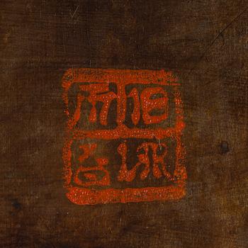 UNKNOWN ARTIST, oil on panel, China, mid-20th century.