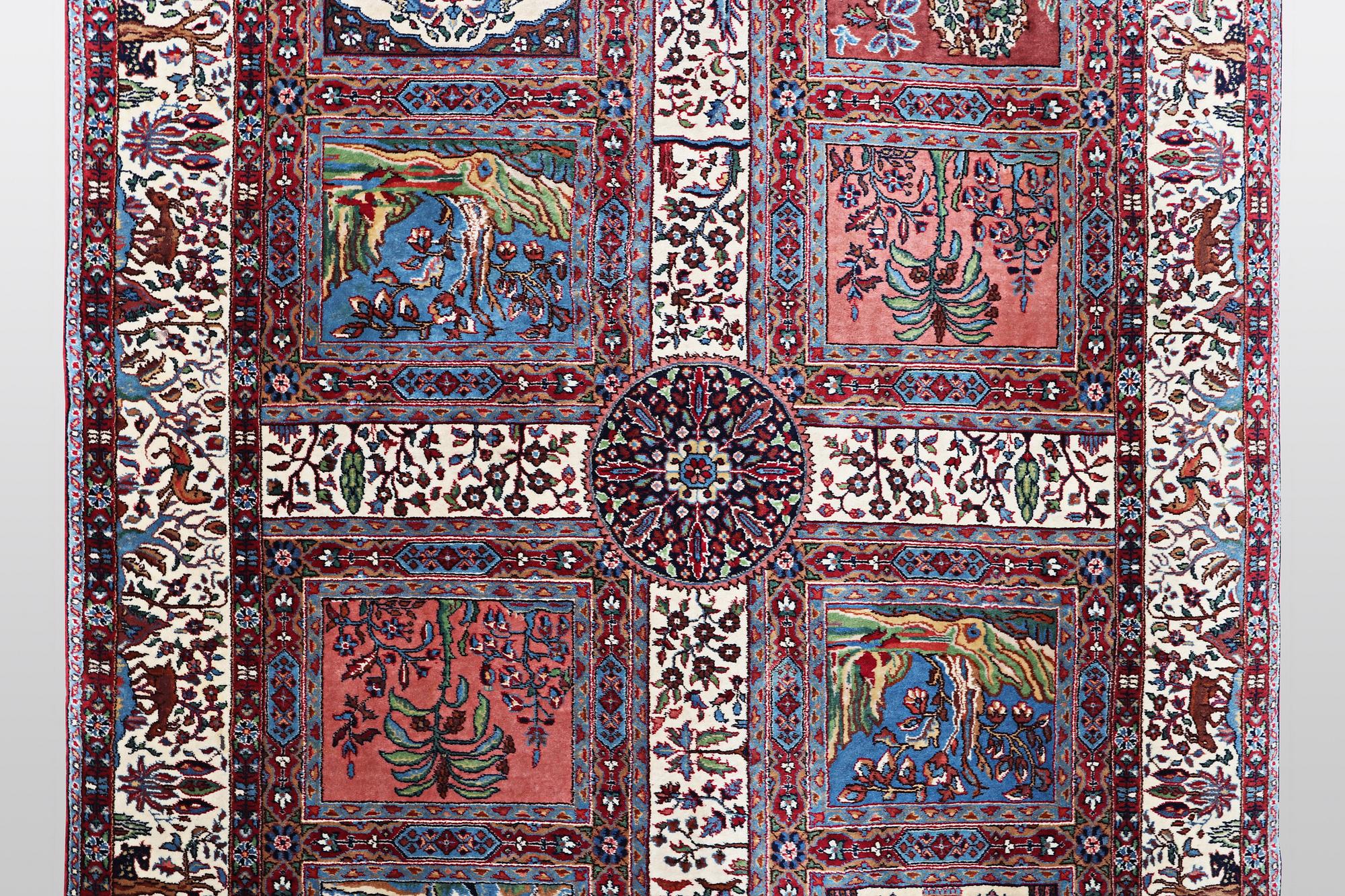 A rug, semi-antique rug Kirman, signed, circa 248 x 169 cm.