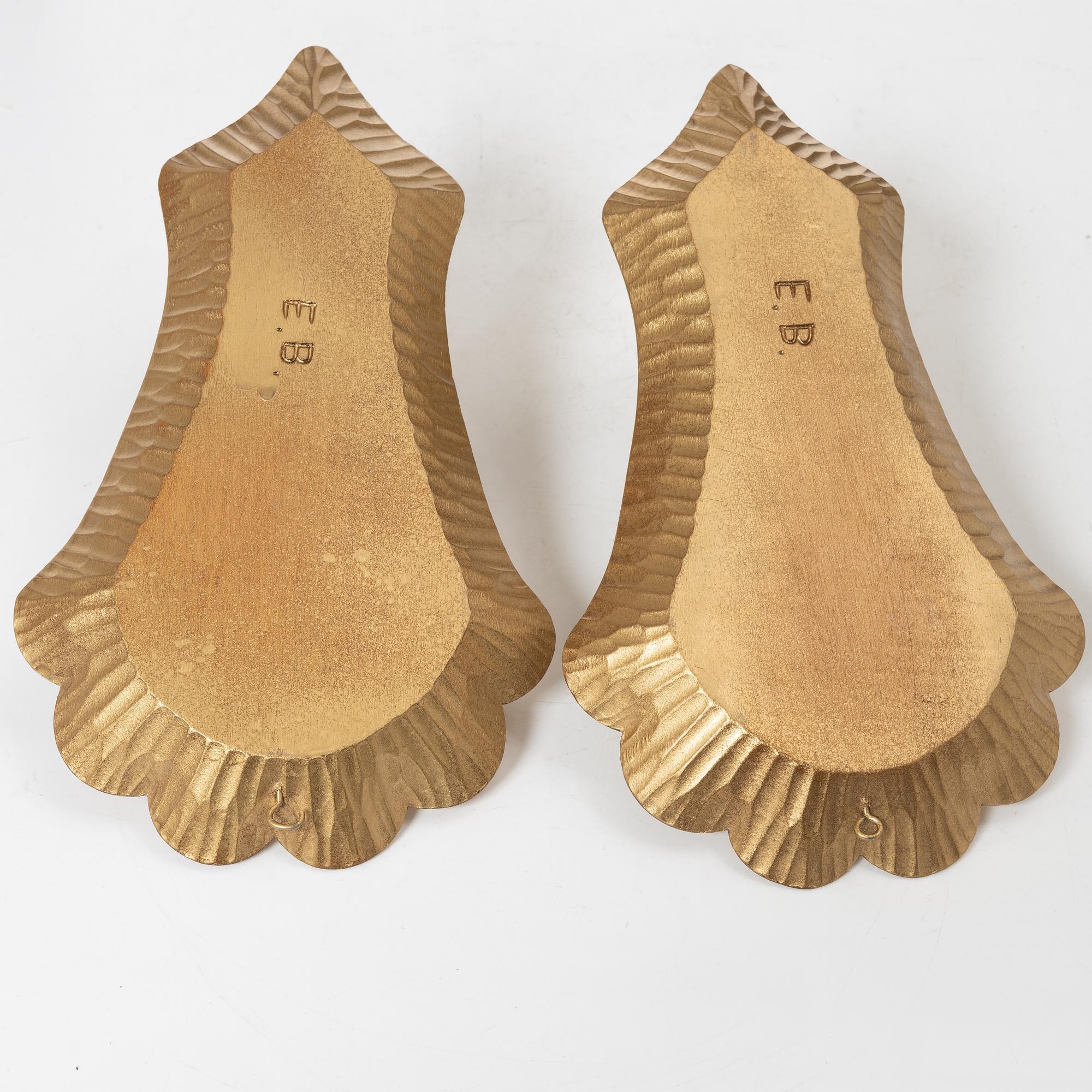 Wall sconces, a pair, 20th century.