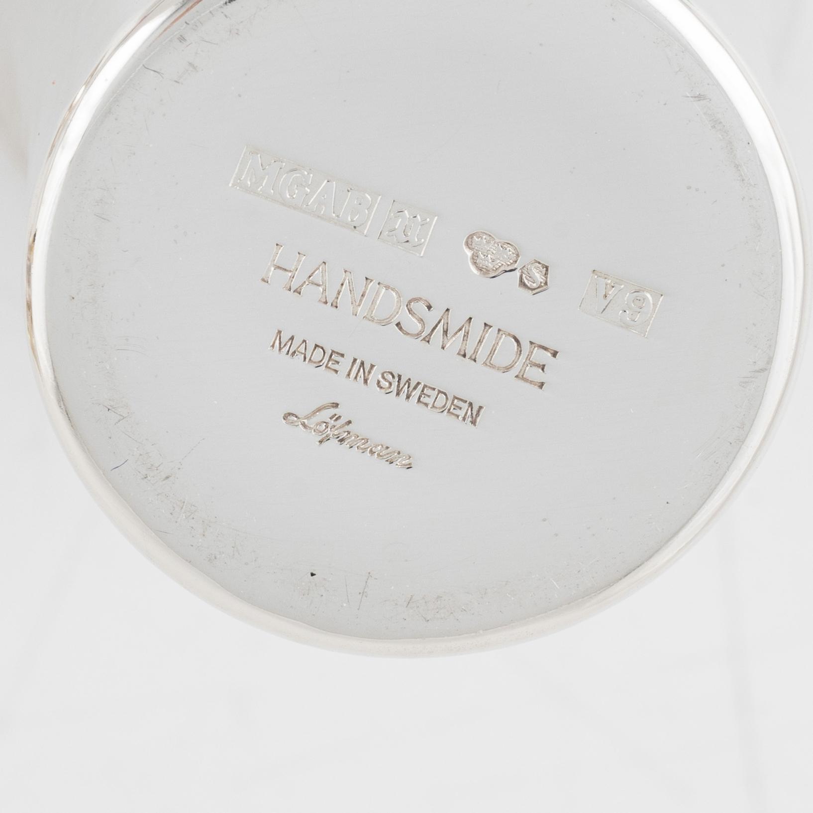 A total of 25 silver cups and beakers, different makers, Sweden, 1948-1973.