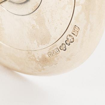 A set of six silver vodka glasses, mark of CG Hallberg, Stockholm 1955.