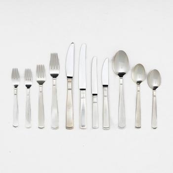 Jacob Ängman, a 111-piece silver cutlery service, model 'Rosenholm', GAB, Stockholm/Eskilstuna, 1958-96.