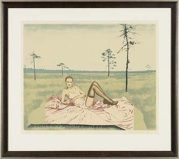 Yrjö Edelmann, lithograph in colours, 1970, signed 113/125.