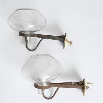 A pair of Swedish Modern wall lamps, ASEA, mid-20th Century.
