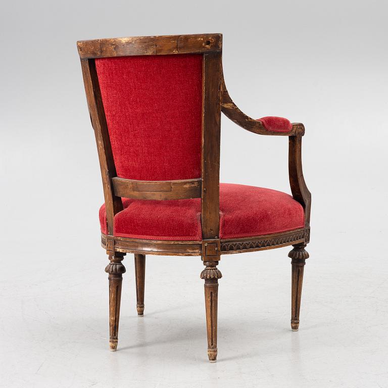 Joseph Ruste, karmstol, gustaviansk, Stockholm, sent 1700-tal.