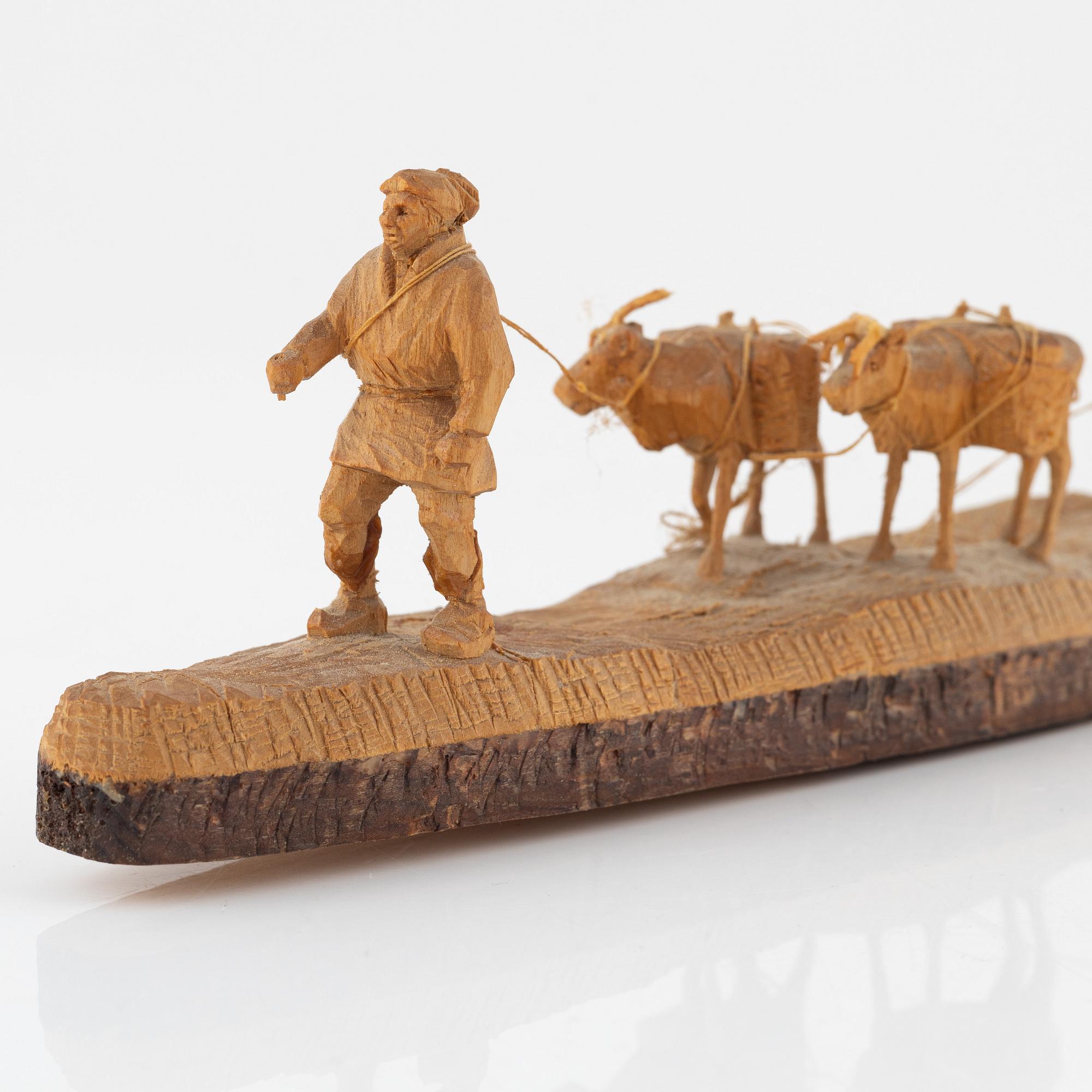 Kjell Bergqvist, skulptur, Malmberget, signerad KB och daterad -71.