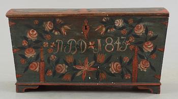 KISTA, allmoge, bär datering 1843.