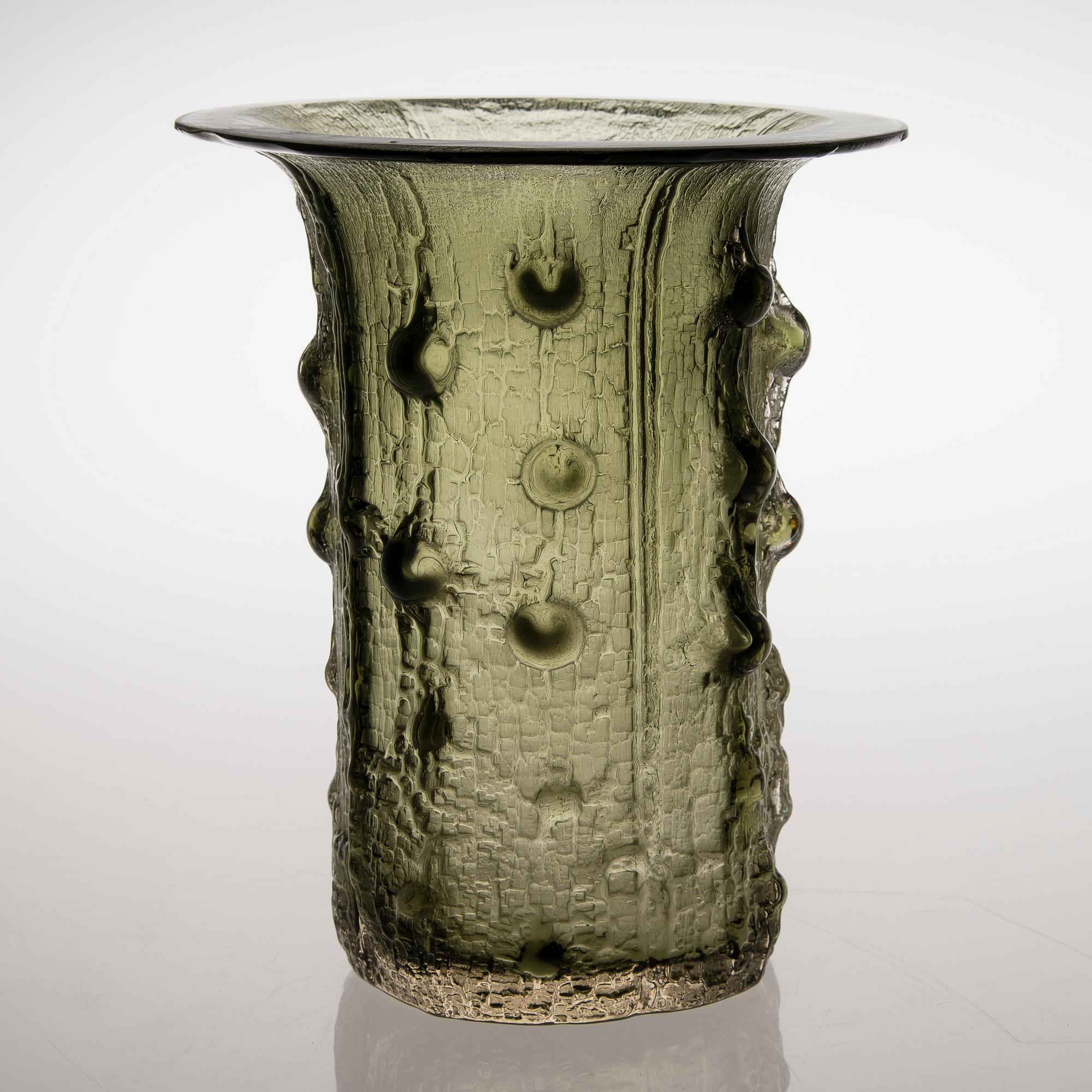 A 'Finlandia' glass vase for Iittala, signed Timo Sarpaneva - 3356. Model designed in 1964.