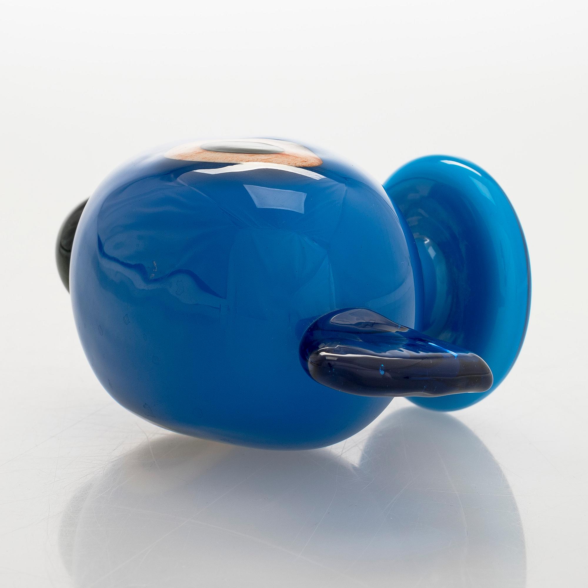 Oiva Toikka, lasilintu, "Turkinkana", signeerattu O. T. II Nuutajärvi 2005.