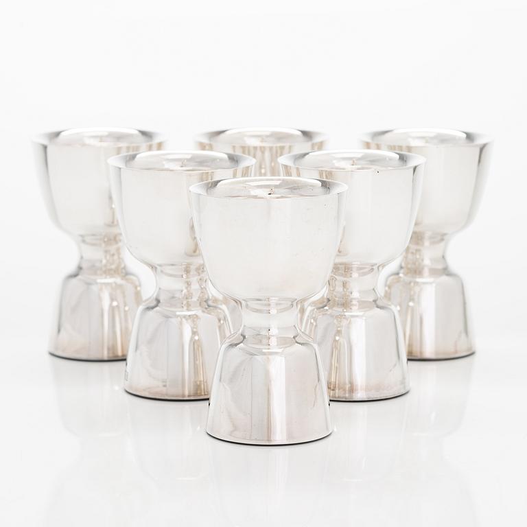 Pekka Piekäinen, a set of six beaker in wooden box, J.A. Tarkiainen, Helsinki 1979.