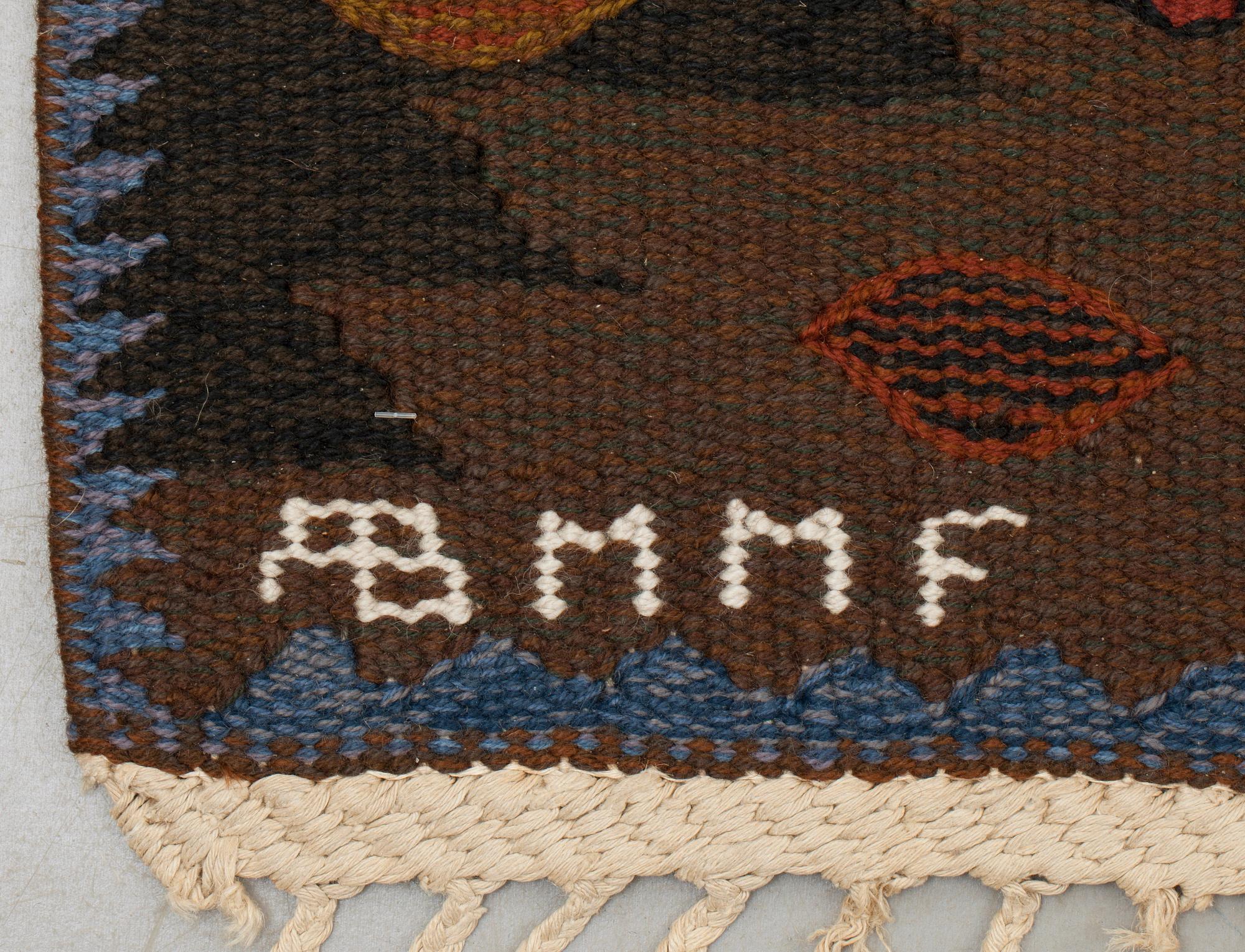 MATTA. "Tånga brun original". Gobelängteknik. 259,5 x 188 cm. Signerad AB MMF BN.