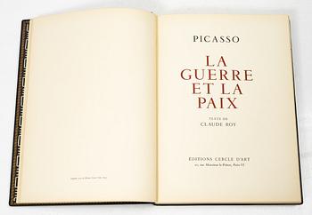 Pablo Picasso, bok, La Guerre et la Paix, signerad upplaga 25/50.