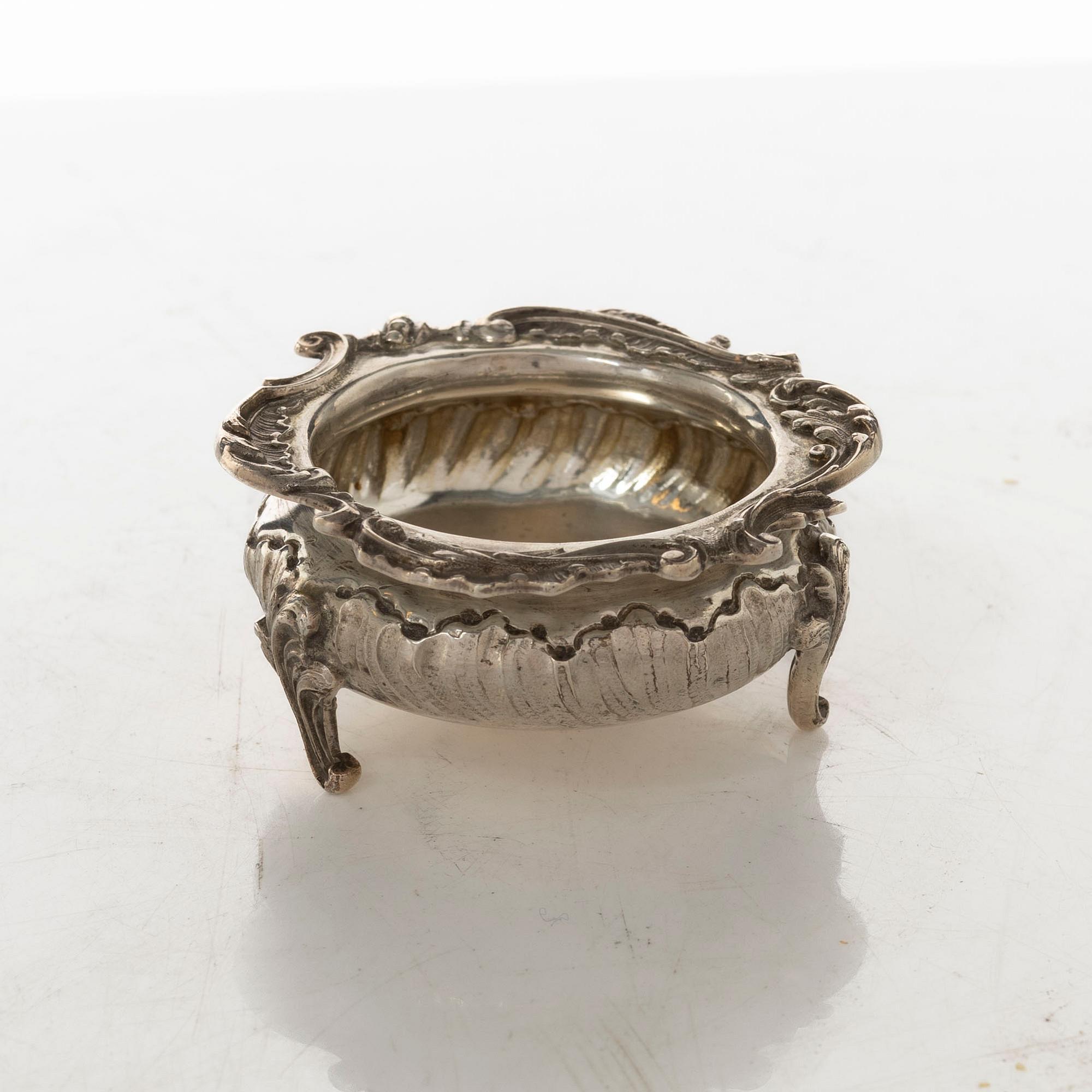 A French silver salt cellar, mark of Alphonse Debain, Paris, active 1883-1911.