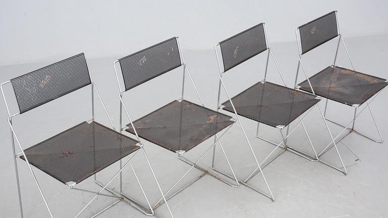 STOLAR, 4 st, "X-line", Niels Jörgen Haugesen, Danmark, formgiven 1977.