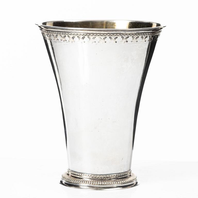 A Swedish 18th century silver beaker, mark of Anders Schotte, Uddevalla 1784.