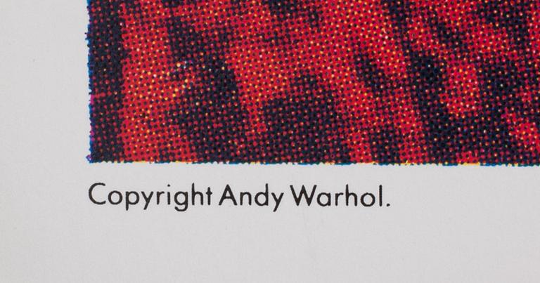ANDY WARHOL, efter, affisch, Galerie Börjeson. 1983.