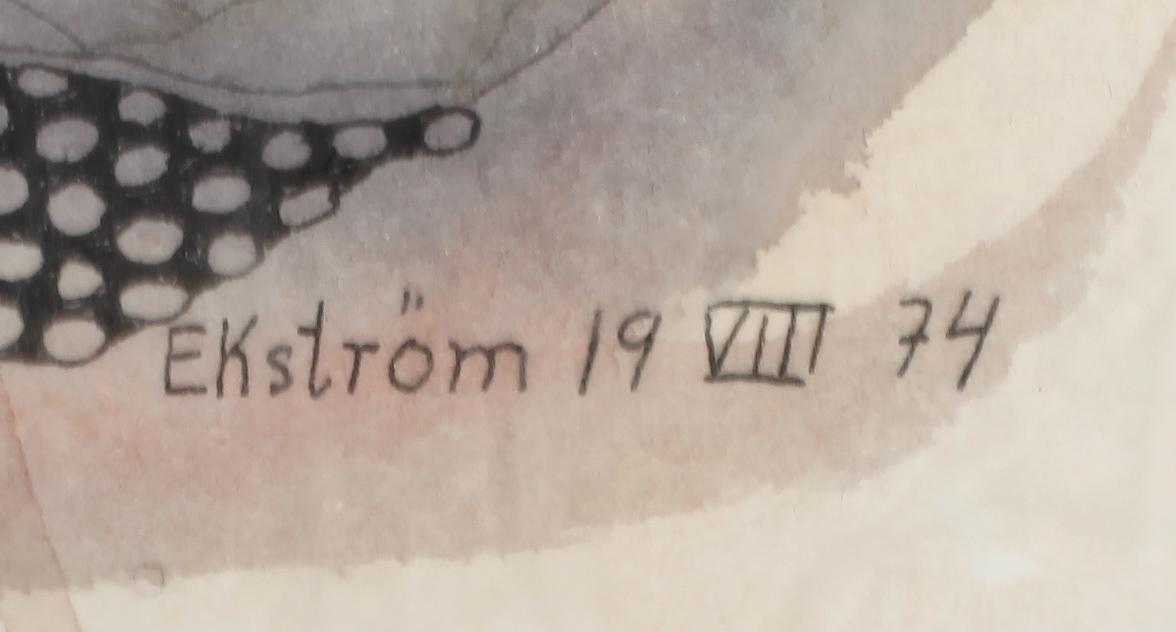 THEA EKSTRÖM, akvarell på papper, signerad.