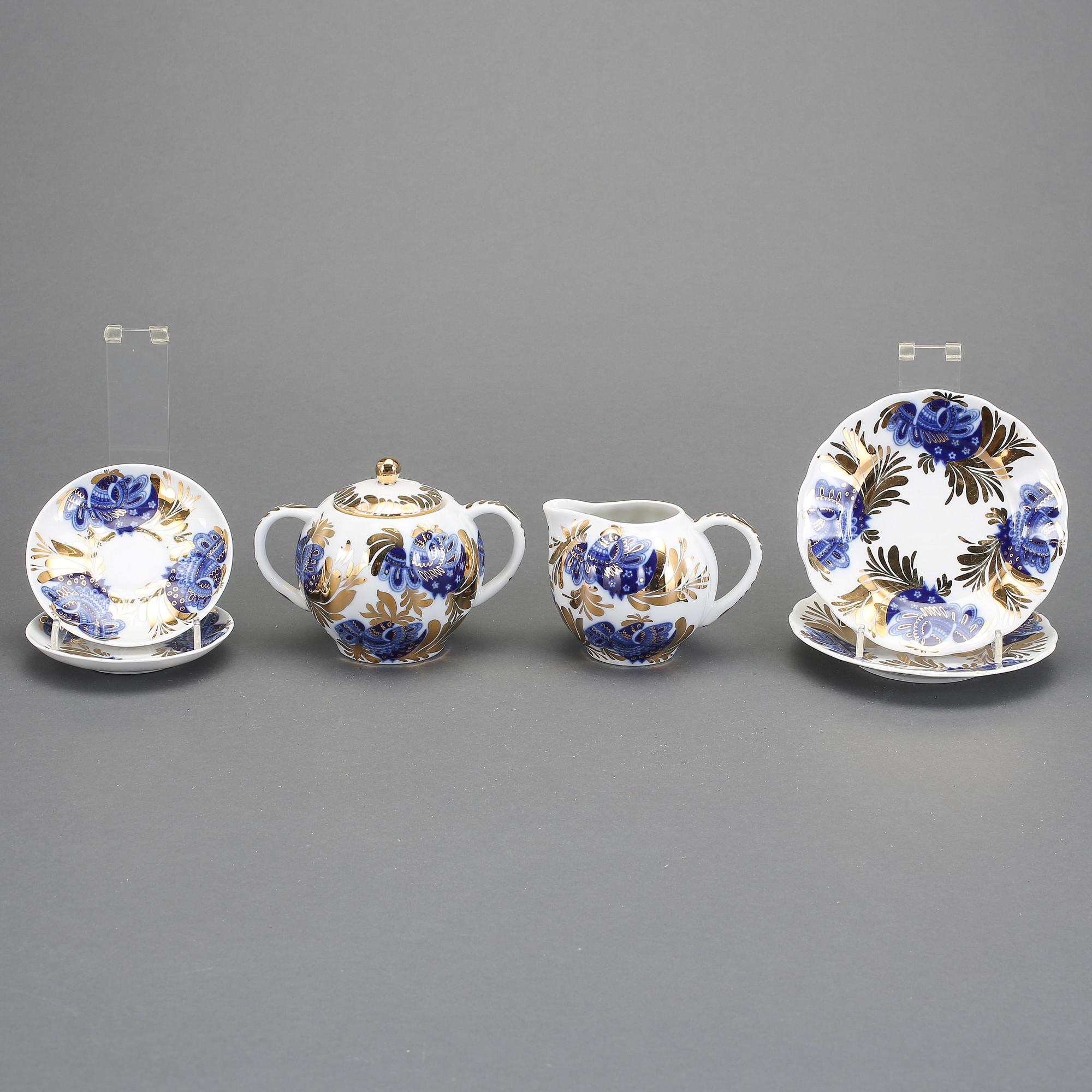 KAFFESERVIS, 26 delar, porslin, Lomonosov, Sovjetryssland, 1970-tal.