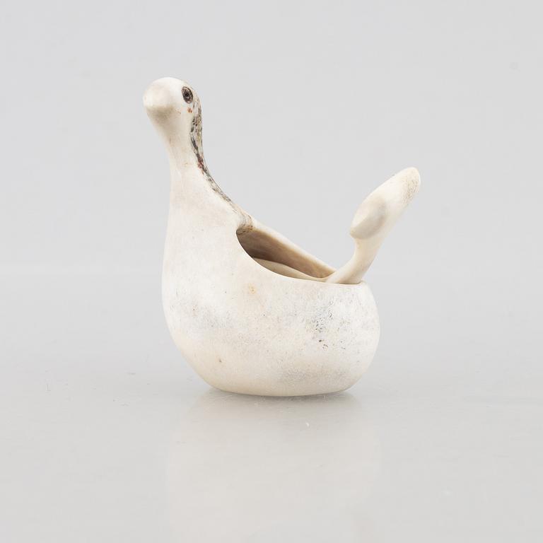 Lars Pirak, salt cellar with spoon, signed.