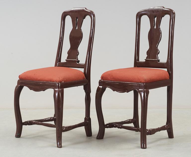 STOLAR, 2 st, senbarock, 1700-tal.