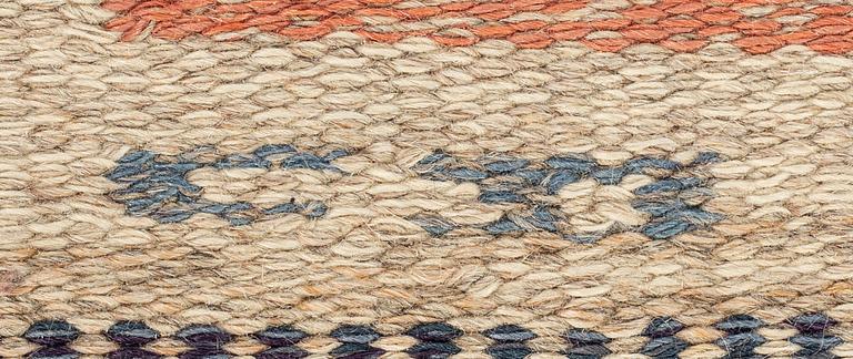 CARL DANGEL, a signed flat weavew carpet ca 163 x 100 cm.