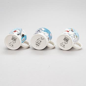 A 6-piece set of Seasonal Moomin mugs, vitro porcelain, Moomin Characters, Arabia.