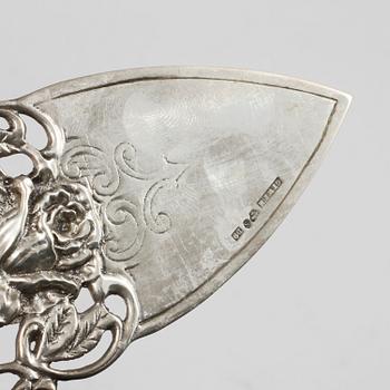 PARTI SILVER, 9 delar, Sverige samt svenska importstämplar, omkring 1900-talets mitt, vikt 457 gram.