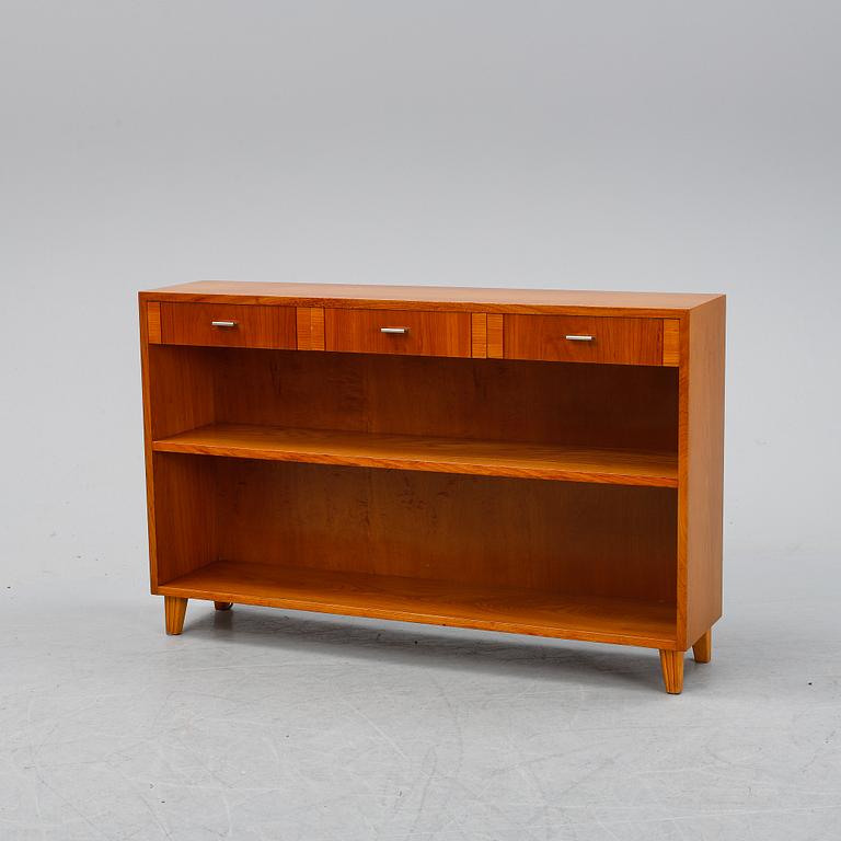 An elm veneered book case, 1930's.