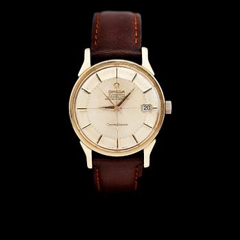 ARMBANDSUR, guld på stål, Omega, Automatic, Chronometer, Constellation.