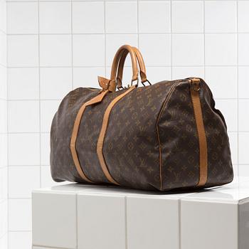 VÄSKA / WEEKENDBAG, "Keepall 55 Bandoulière ", Louis Vuitton.