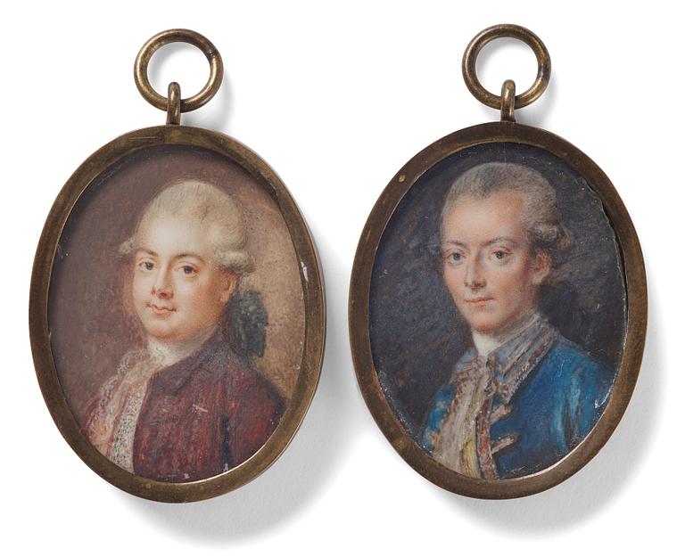 Portraits of noblemen, two pieces.