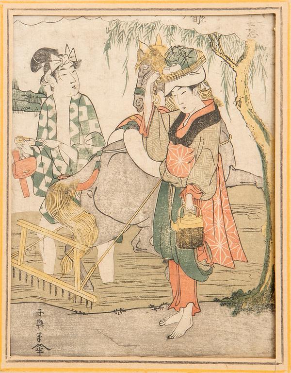 Eishōsai Chōki, from ". . . saku jūni tsui" (Twelve Scenes. . .).