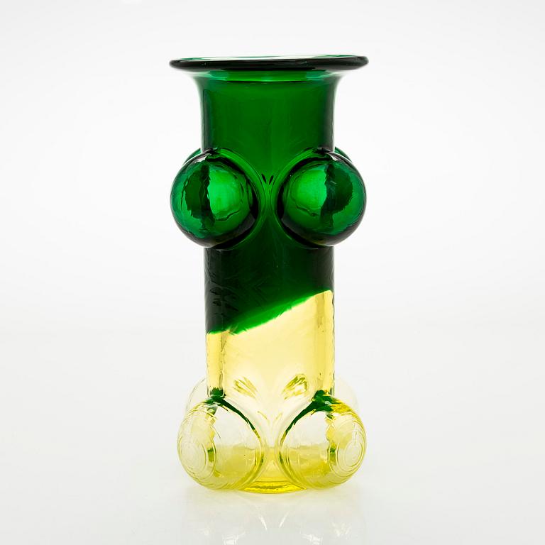 Nanny Still, a 'Pajazzo' vase, signed Riihimäen Lasi OY, Nanny Still.