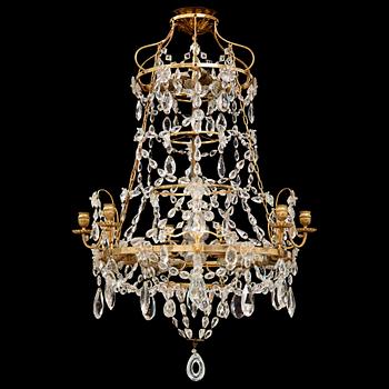 A Gustavian late 18th century six-light chandelier.