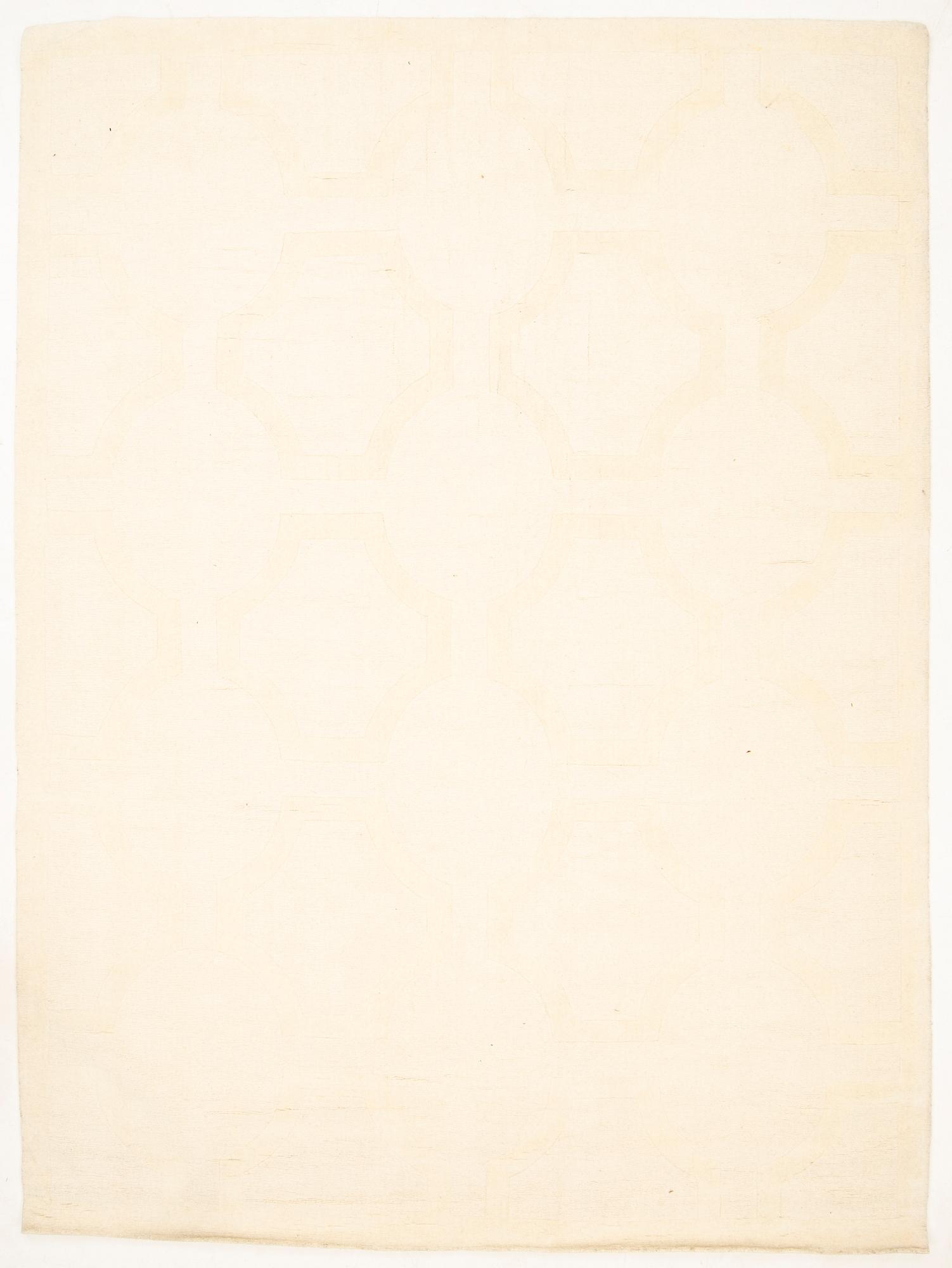 Matta, handtuftad, 'Entrance - bone white', Layered, ca 400 x 300 cm.